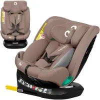 Lionelo Bastiaan i-Size kinderautostoel, geschikt vanaf de geboorte tot 12 jaar, van 0 kg tot 36 kg, Dri-Seat, 360 graden - Beige Sand