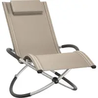 TecTake - ligstoel ligbed zonnebed - ergonomisch, opvouwbaar - Draagkracht 150 kg - beige -