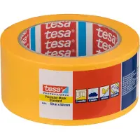 TESA Precisie afplaktape | glad | lichtbeige | lengte 50 m | breedte 50 mm | wiel | 3 stuks - 04344-00000-00