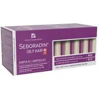 Seboradin Ampullen voor vet haar, geschikt voor haar dat snel vet wordt en neiging heeft om uit te vallen. 14x5,5 ml