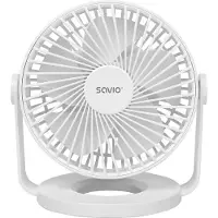Savio AD-01 WIT, Bladloze ventilator voor binnen gebruik, Wit, Tafelmodel, ABS (acrylonitril-butadieen-styreen), Polypropyleen (PP), 36 dB, Knopbediening