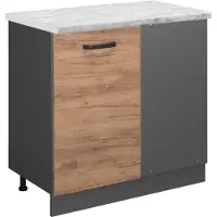 Vicco R-Line Hoekkast – 86 cm WB Marmer Krachtige eik goud