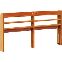 vidaXL Hoofdbord met schappen 160 cm massief grenenhout wasbruin