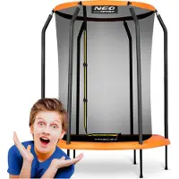 Neo-Sport NS-05W240F Tuintrampoline voor kinderen, 152 cm, met veiligheidsnet, oranje
