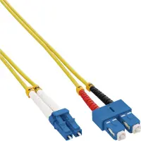 InLine LC - SC Duplex Optical Fiber Patch kabel - Single Mode OS2 - geel / LSZH - 7,5 meter