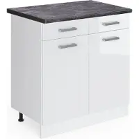Vicco R-Line Keukenonderkast – 80 cm, WB Antraciet Wit Hoogglans