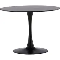 Ebuy24 Glade eetkamertafel Ø100cm zwart.