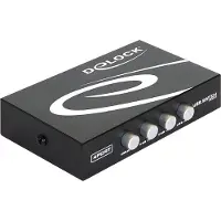 DeLOCK USB schakelaar 4x USB-B naar 1x USB-A - USB2.0 / zwart