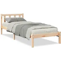 vidaXL Bedframe extra lang zonder matras massief grenenhout 90x210 cm