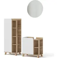 Vicco Badkamermeubelset Karen Sonoma/Wit 3-delig, Model 40785