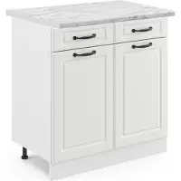 Vicco R-Line Keukenonderkast – 80 cm, WB Marmer Wit Landhuis
