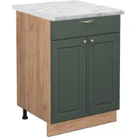 Vicco Fame-Line Keukenonderkast – 60 cm met lade, WB Marmer Groen-Goud Landhuis