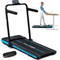 Thunder IMPACT-BLUE - Opvouwbare loopband en walkingpad - 12 km/u - Bluetooth - 130 kg