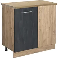 Vicco R-Line Hoekkast – 86 cm WB Eik Zwart beton