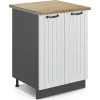 Vicco Fame-Line Keukenonderkast – 60 cm, WB Eik Wit Landhuis