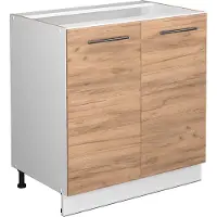 Vicco Fame-Line Wastafelkast – 80 cm met legplank, zonder werkblad Krachtige eik goud