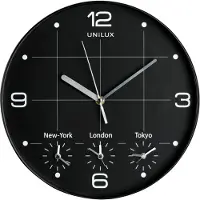 Unilux 400094567 Wandklok/Quartzklok "ON TIME", diameter: 305 mm, zwart