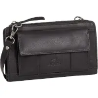 Mustang Leren Portemonnee Schoudertas Salamanca Tome Wallet Bag Black Zwart