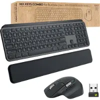 Logitech MX Keys Combo for Business Gen 2 toetsenbord Inclusief muis Kantoor RF-draadloos + Bluetooth QWERTY Italiaans Grafiet