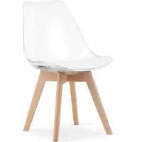 Leobert Stoel - - Mark - Transparant / Natuurlijke poten - 49 x 43 x 82 cm