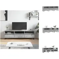 vidaXL Tv-meubel - Tv-meubels - Tv-kast - Hifi-kast - Tv-meubel 150x30x44,5 cm bewerkt hout betongrijs