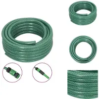 vidaXL Tuinslang met fittingenset, groen, 0,6 inch, 20 meter, PVC - Tuinslangen