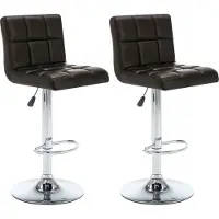 Syfax Barstoelen 2 st kunstleer bruin