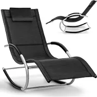 Tillvex Tillvex- schommelstoel zwart-tuin ligstoel- relax ligstoel- ligstoel schommel- ligstoel camping