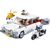Sluban ModelBricks Amerikaanse overvallerswagen bouwspeelgoed kinderen vanaf 8 jaar – constructiespeelgoed modelbouw – bouwdoos met 411 bouwstenen – M38-B1099
