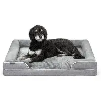 Lionto orthopedisch hondenbed, memoryfoam, antislip & wasbare hoes 106x80x17 cm