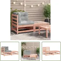 The Living Store Hoekwoning - Tuinbank - Tuinhoekbank met kussens en voetenbank - Lounge Set - Buitendecoratie - Hout Meubel