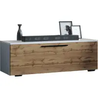 VCM ArilaM TV-meubel 1 kleppe wit, eik decor.
