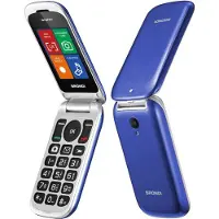 Brondi Stone+, klaptelefoon, dual-SIM, 6,1 cm (2,4 inch), 1,3 MP camera, 800 mAh batterij, blauw