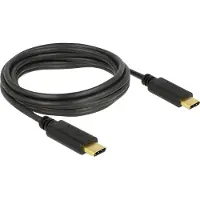 DeLOCK Premium USB-C naar USB-C kabel - USB2.0 - tot 20V/3A / zwart - 3 meter
