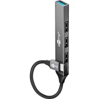 Goobay USB C naar USB A hub met vier poorten busgevoed
