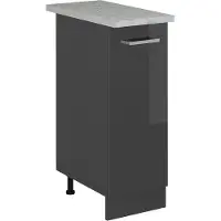 Vicco R-Line Apotheekkast – 30 cm WB Marmer Antraciet Hoogglans