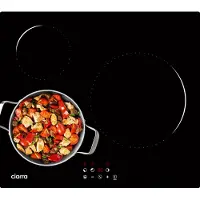 CIARRA VM3BIH-C - Inbouw inductiekookplaat 60 cm - 3 zones SensorTouch Bediening9 standen Timers 6200 W