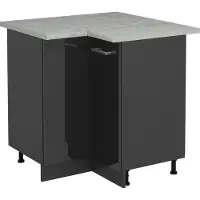 Vicco R-Line Hoekkast – 75.6 cm WB Marmer Antraciet Hoogglans