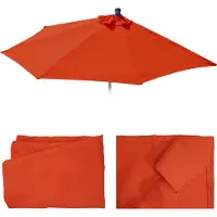 Mendler Vervangingshoes voor Parla halfronde parasol, parasolhoes vervangingshoes, 270cm stof/textiel UV 50+ 3kg ~ terracotta