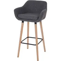 Mendler Barkruk Malmö T381, barkruk/pianostool MVG-gecertificeerd textiel, grijs