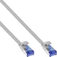 InLine Patchkabel plat, U/FTP, Cat.6A, grijs, 0,25m