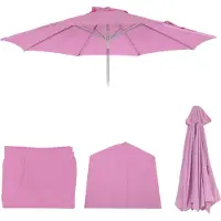 Mendler Vervangende hoes voor parasol N19, parasolhoes vervangende hoes, Ø 3m stof/textiel 5kg ~ lila