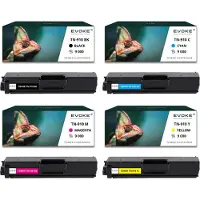 Evoke Set van 4 Brother TN-910 CMYK printer tonercartridges , 9000 pagina's zwart + 9000 pagina's elke kleur , TN910 , compatibel met HL-L9310CDW MFC-L9570CDW MFC-L9570CDW