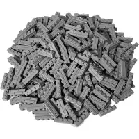 LEGO 1x4 muurstenen, hoge stenen, lichtgrijs - 15533, NIEUW! Aantal: 25 stuks