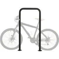 Mendler Fietsenrek -N42, fietsenrek, leunbeugel, slagboom, binnen/buiten staal met poedercoating 120x70x12cm