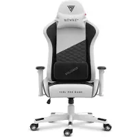 Sense7 Spellcaster Senshi XL - Gamingstoel - Belastbaar tot 160 kg - Nek- & Lendenkussen - Bureaustoel - Ergonomische Stoel - Max. 190 cm - Zwart en wit