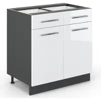 Vicco Fame-Line Keukenonderkast – 80 cm zonder werkblad Wit Hoogglans