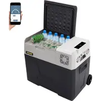Vevor Auto Koelkast Compressor, 50L 220V Auto Koelkast Mini, 22,4 x 14,5 x 21,2 inch Mini Koelkast, met Efficiënte Koeling, Scherm met Digitale Bedieningspaneel, Ideaal voor Gebruik Binnen en Buiten