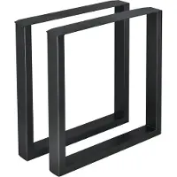 En.casa Stalen onderstel set van 2 U tafelpoot 70x72 cm zwart []