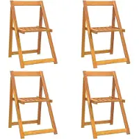 Syfax Klapstoelen 4 stuks van massief acaciahout